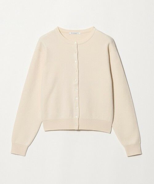 BEAUTY&YOUTH UNITED ARROWS / ビューティー&ユース ユナイテッドアローズ カーディガン・ボレロ | コットンウール スムース クルーネック カーディガン ウォッシャブル（OFF WHITE）