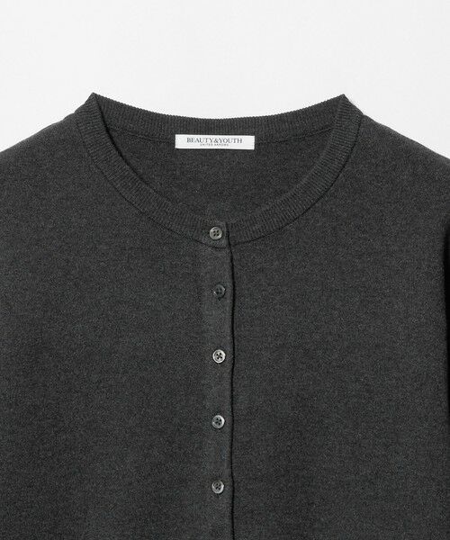 BEAUTY&YOUTH UNITED ARROWS / ビューティー&ユース ユナイテッドアローズ カーディガン・ボレロ | コットンウール スムース クルーネック カーディガン ウォッシャブル | 詳細4