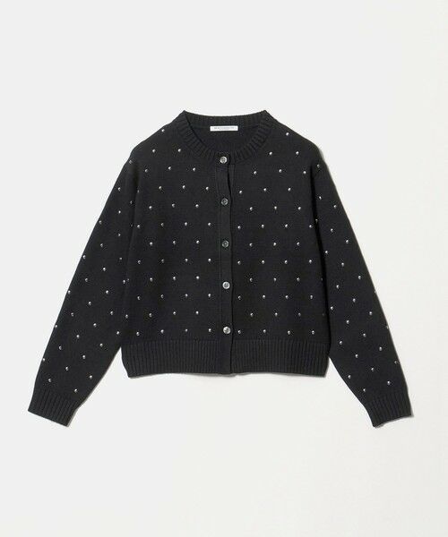 BEAUTY&YOUTH UNITED ARROWS / ビューティー&ユース ユナイテッドアローズ カーディガン・ボレロ | メタルパーツ クルーネック カーディガン ウォッシャブル（BLACK）