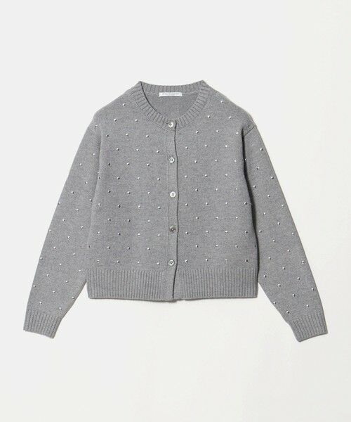 BEAUTY&YOUTH UNITED ARROWS / ビューティー&ユース ユナイテッドアローズ カーディガン・ボレロ | メタルパーツ クルーネック カーディガン ウォッシャブル（MD.GRAY）