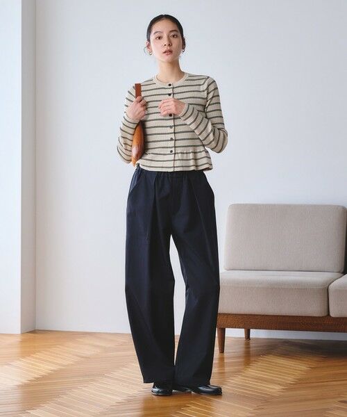 BEAUTY&YOUTH UNITED ARROWS / ビューティー&ユース ユナイテッドアローズ カーディガン・ボレロ | 【WEB限定 Wardrobe DAILY MINIMAL】ボーダー ペプラムニットカーディガン | 詳細12