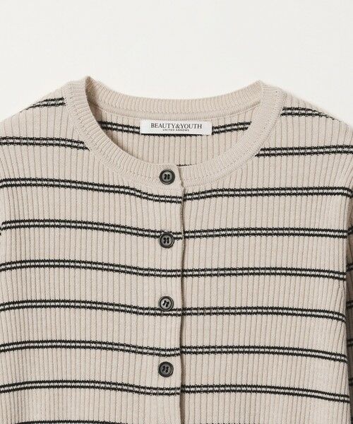BEAUTY&YOUTH UNITED ARROWS / ビューティー&ユース ユナイテッドアローズ カーディガン・ボレロ | 【WEB限定 Wardrobe DAILY MINIMAL】ボーダー ペプラムニットカーディガン | 詳細14
