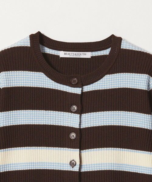 BEAUTY&YOUTH UNITED ARROWS / ビューティー&ユース ユナイテッドアローズ カーディガン・ボレロ | 【WEB限定 Wardrobe DAILY MINIMAL】ボーダー ペプラムニットカーディガン | 詳細23