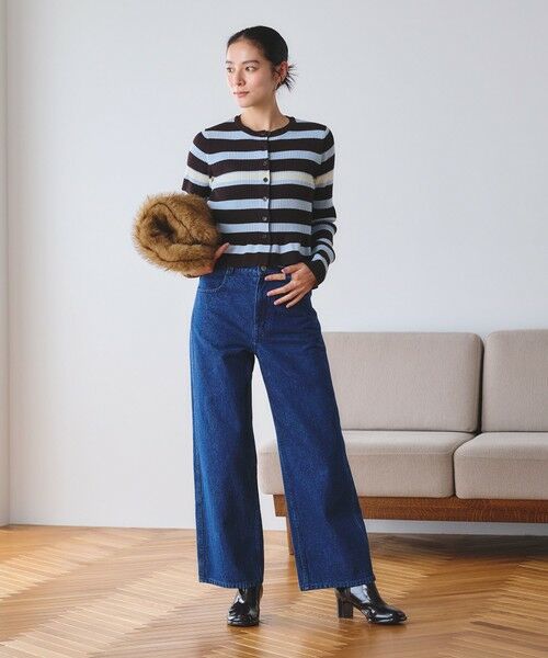 BEAUTY&YOUTH UNITED ARROWS / ビューティー&ユース ユナイテッドアローズ カーディガン・ボレロ | 【WEB限定 Wardrobe DAILY MINIMAL】ボーダー ペプラムニットカーディガン | 詳細18