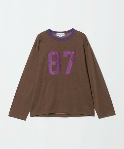 BEAUTY&YOUTH UNITED ARROWS / ビューティー&ユース ユナイテッドアローズ Tシャツ | ＜Americana＞ナンバリング リンガーTシャツ（DK.BROWN）