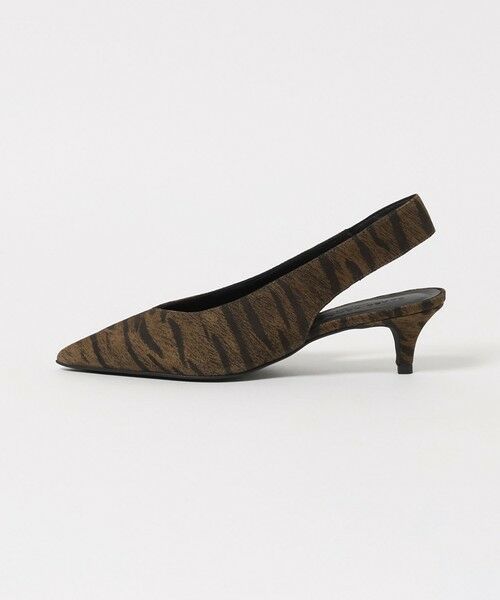 BEAUTY&YOUTH UNITED ARROWS / ビューティー&ユース ユナイテッドアローズ サンダル | ＜CORSO ROMA 9＞ゼブラ ポインテッド バックストラップ ミュール（DK.BROWN）