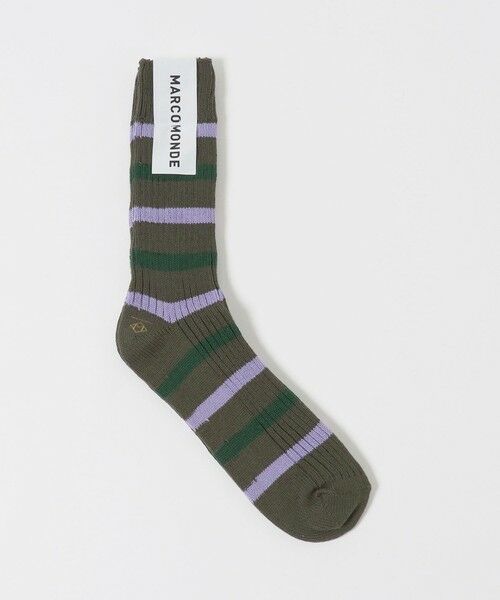 BEAUTY&YOUTH UNITED ARROWS / ビューティー&ユース ユナイテッドアローズ ソックス | ＜MARCOMONDE＞MAPUCHE パターン ソックス（OLIVE）