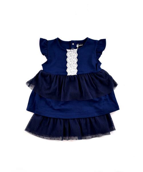 セール トリプル チュールフリル 後ろあき ワンピース 80cm 100cm ワンピース Bebe べべ ファッション通販 タカシマヤファッションスクエア