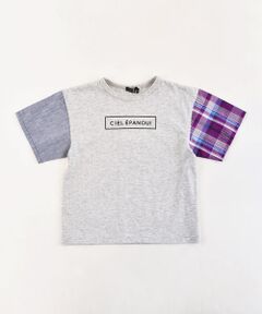 チェック 袖 Tシャツ