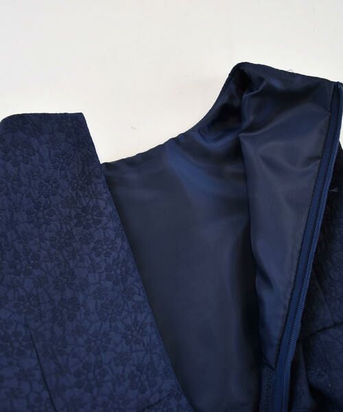 BeBe / べべ ワンピース | 日本製 ラメ  ジャガード フィッシュテール  フラワー プリント チュール付き ドレス（100cm～140cm） | 詳細11