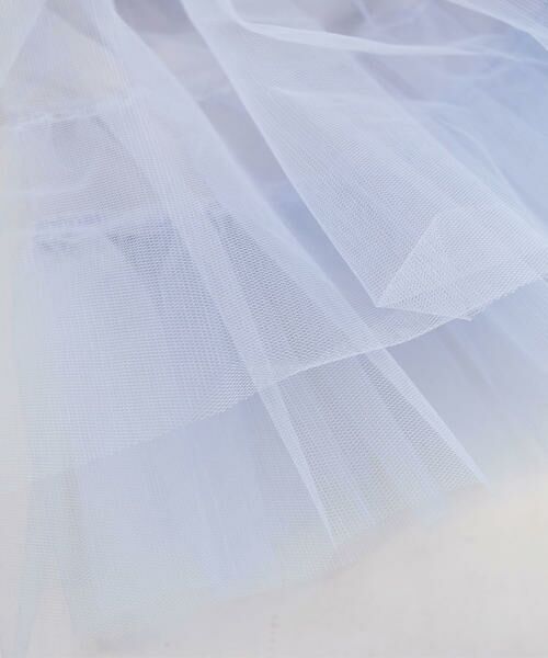 BeBe / べべ ワンピース | 日本製 ラメ  ジャガード フィッシュテール  フラワー プリント チュール付き ドレス（100cm～140cm） | 詳細14