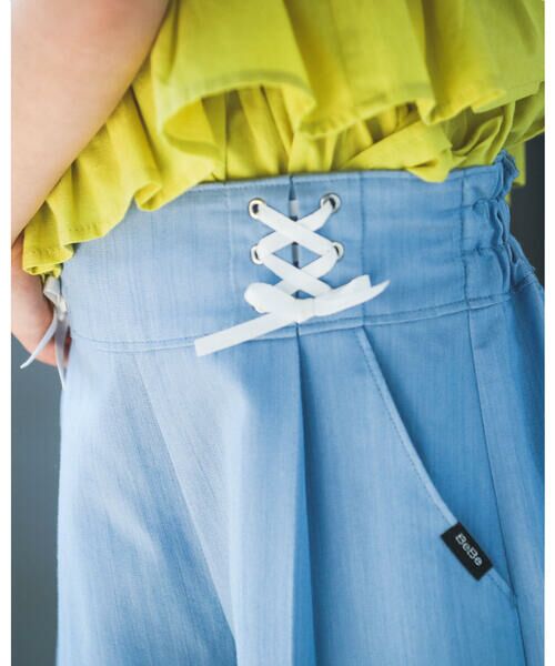 セール デニム 風 ストレッチ ワイド パンツ 90 150cm パンツ Bebe べべ ファッション通販 タカシマヤファッションスクエア