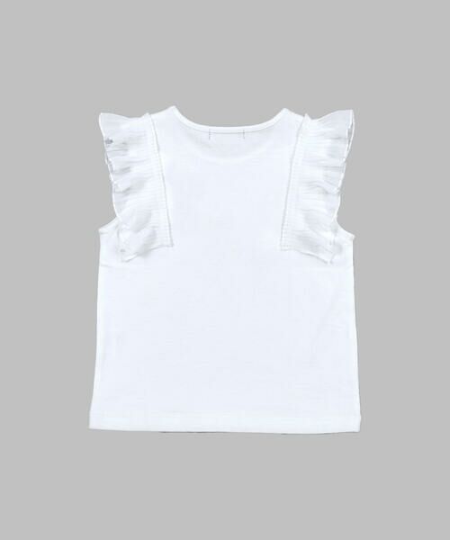 BeBe / べべ Tシャツ | フリル 袖 シフォン プリーツ フラワー Tシャツ（80〜150cm） | 詳細11