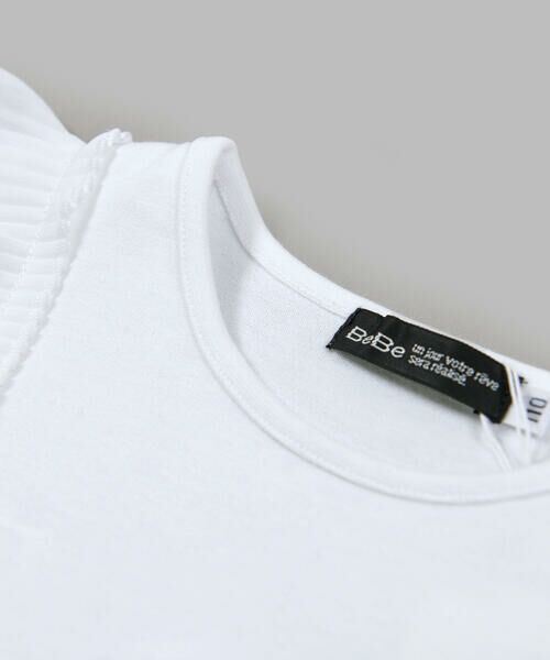 BeBe / べべ Tシャツ | フリル 袖 シフォン プリーツ フラワー Tシャツ（80〜150cm） | 詳細13