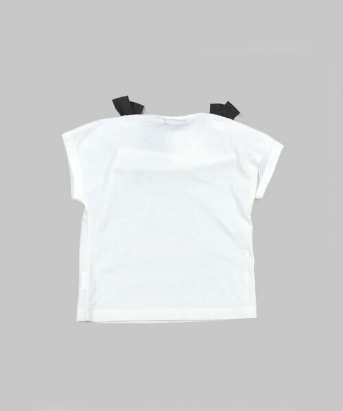 BeBe / べべ Tシャツ | 肩 あき リボン 付き ロゴ  チョウチョ プリント  Tシャツ（80〜150cm） | 詳細4