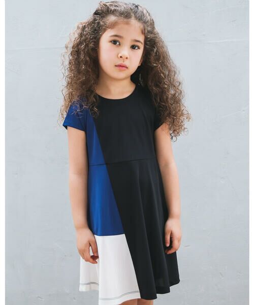 セール 配色 切り替え 強撚 スムース ワンピース 90 140cm ワンピース Bebe べべ ファッション通販 タカシマヤファッションスクエア