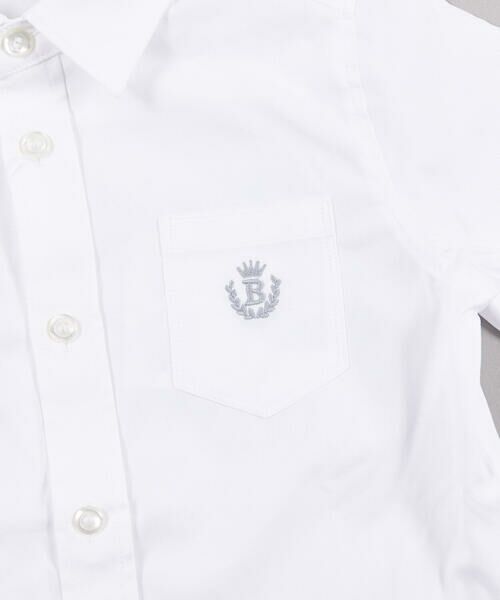 BeBe / べべ シャツ・ブラウス | ピンポイント ホワイト 白 長袖 シャツ(110~130cm) | 詳細2
