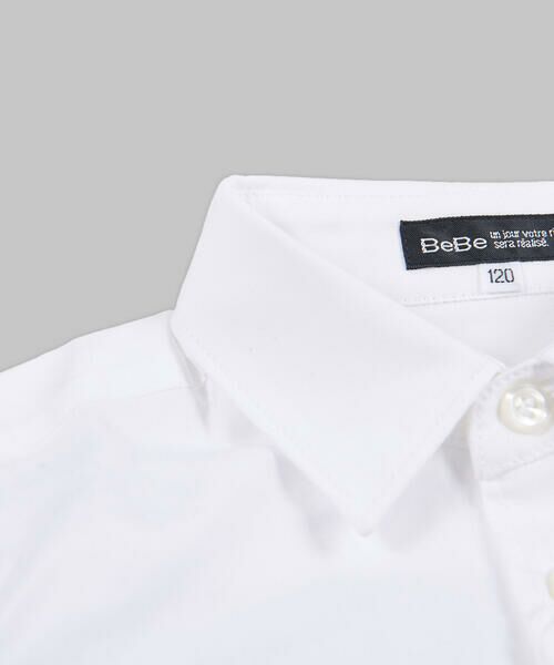 BeBe / べべ シャツ・ブラウス | ピンポイント ホワイト 白 長袖 シャツ(110~130cm) | 詳細3