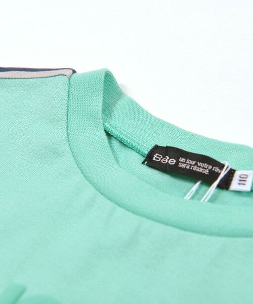 BeBe / べべ Tシャツ | ラインプリント 入り 切り替え 発泡 プリント BIG シルエット Tシャツ（90〜150cm） | 詳細6
