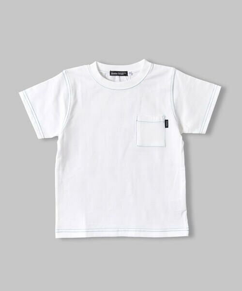 BeBe / べべ Tシャツ | 【USA コットン】 配色 ステッチ ロゴ プリント  Tシャツ（90〜150cm） | 詳細5