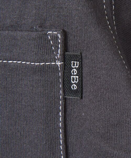 BeBe / べべ Tシャツ | 【USA コットン】 配色 ステッチ ロゴ プリント  Tシャツ（90〜150cm） | 詳細16