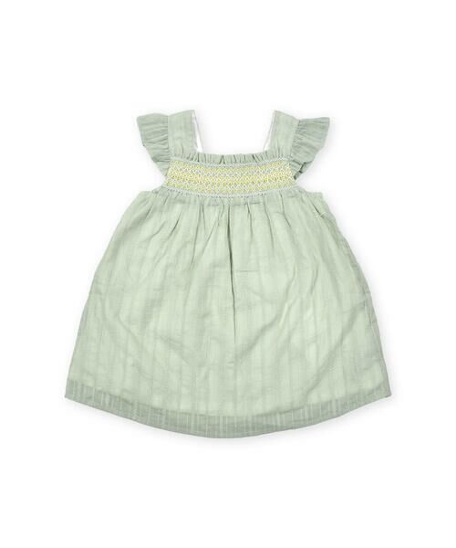 セール レース ストライプ スモッキング ワンピース 80 100cm パンツ Bebe べべ ファッション通販 タカシマヤファッションスクエア