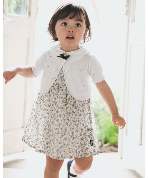 セール タナローン フラワー プリント リボン 付き ワンピース 80 100cm パンツ Bebe べべ ファッション通販 タカシマヤファッションスクエア