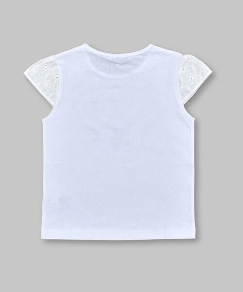 BeBe / べべ Tシャツ | フラワー プリント グリッター ドット 半袖 レース Tシャツ （90〜140cm） | 詳細1