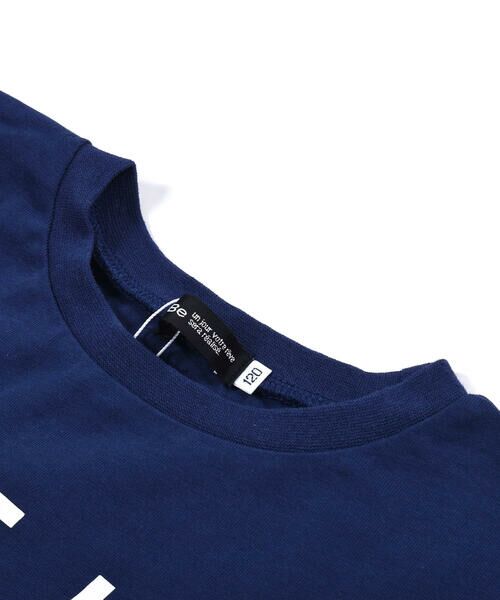 BeBe / べべ Tシャツ | バイカラー 切り替え ロゴプリント BIG 半袖 Tシャツ （90〜150cm） | 詳細2