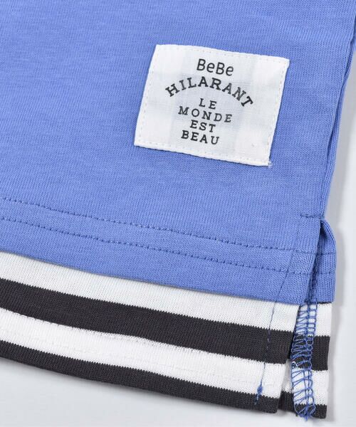 BeBe / べべ Tシャツ | レイヤード風 ボーダー ポケット 半袖 Tシャツ （90〜150cm） | 詳細4