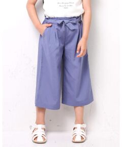 BeBe / べべ パンツ | ウエストリボン リラックス 8分丈 ワイドパンツ （100〜150cm）