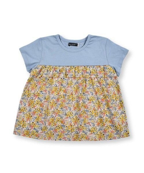 BeBe / べべ Tシャツ | フラワー プリント フリル 切り替え 半袖 チュニック Tシャツ （100〜140cm） | 詳細9