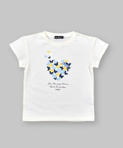 BeBe / べべ Tシャツ | コットン USA　バタフライ プリント ハート 半袖 Tシャツ （90〜150cm） | 詳細7