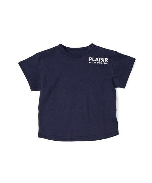 BeBe / べべ Tシャツ | コットン USA BIG 裾 ラウンド ロゴ プリント 半袖 Tシャツ （90〜140cm） | 詳細1
