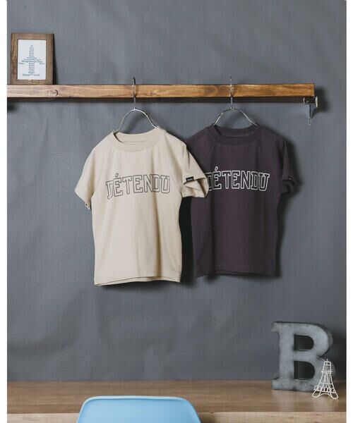 BeBe / べべ Tシャツ | コットン USA ロゴ プリント ラグラン ゆるカジ 半袖 Tシャツ （90〜150cm） | 詳細1