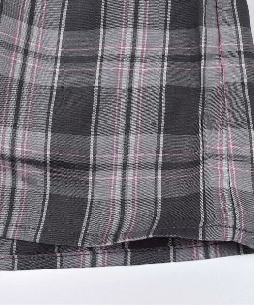 BeBe / べべ スカート | ベルト付き ビエラ チェック ボタン ひざ上丈 タック スカート（90~150cm） | 詳細17
