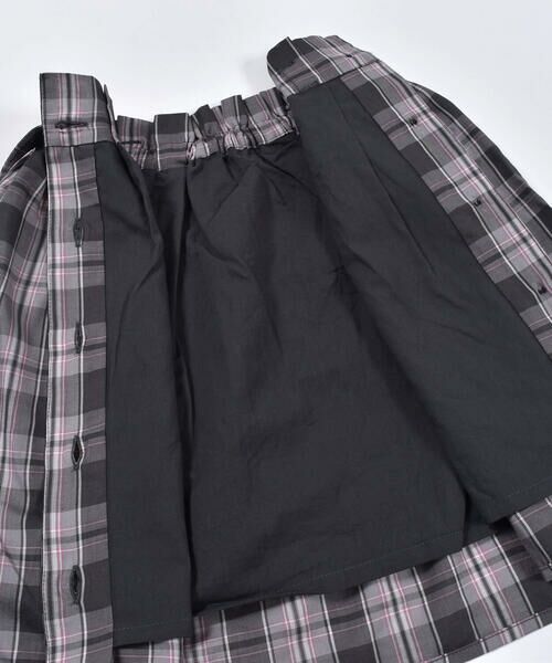 BeBe / べべ スカート | ベルト付き ビエラ チェック ボタン ひざ上丈 タック スカート（90~150cm） | 詳細18