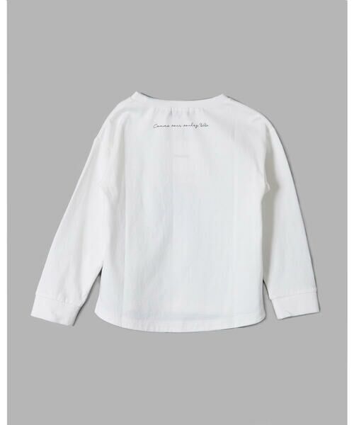 BeBe / べべ Tシャツ | ネコ アート ニュアンス プリント ビッグ 長袖 Tシャツ ロンT （90~150cm） | 詳細9