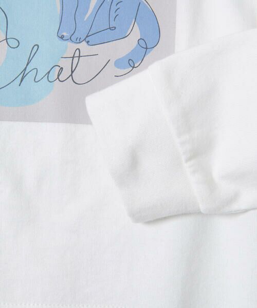 BeBe / べべ Tシャツ | ネコ アート ニュアンス プリント ビッグ 長袖 Tシャツ ロンT （90~150cm） | 詳細13