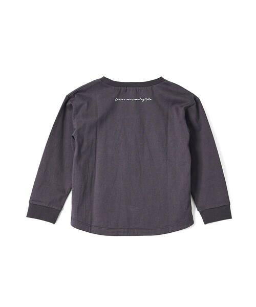 BeBe / べべ Tシャツ | ネコ アート ニュアンス プリント ビッグ 長袖 Tシャツ ロンT （90~150cm） | 詳細15