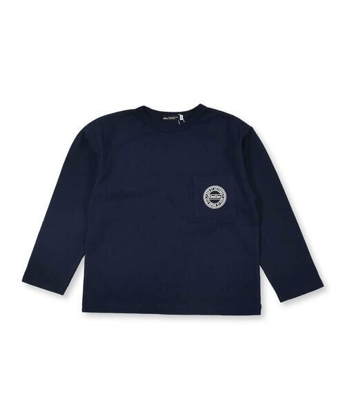 BeBe / べべ Tシャツ | ロゴ刺繍 ポケット ロゴプリント 長袖 BIGTシャツ （90~150cm） | 詳細1