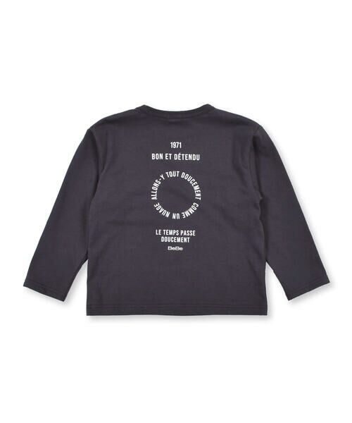 BeBe / べべ Tシャツ | ロゴ刺繍 ポケット ロゴプリント 長袖 BIGTシャツ （90~150cm） | 詳細13