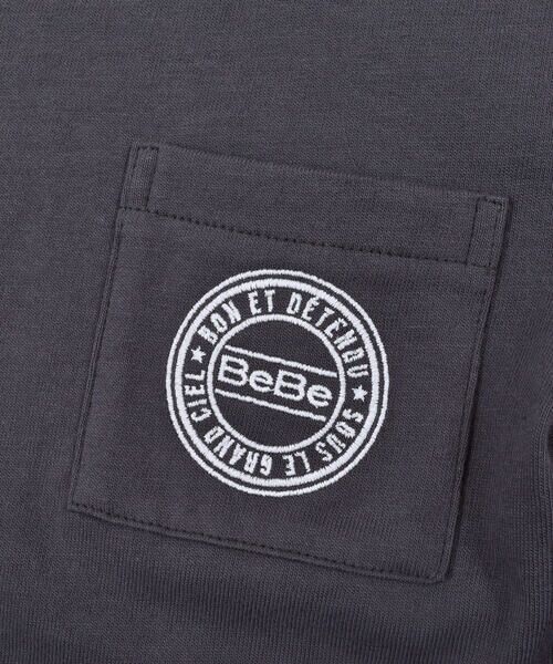 BeBe / べべ Tシャツ | ロゴ刺繍 ポケット ロゴプリント 長袖 BIGTシャツ （90~150cm） | 詳細15