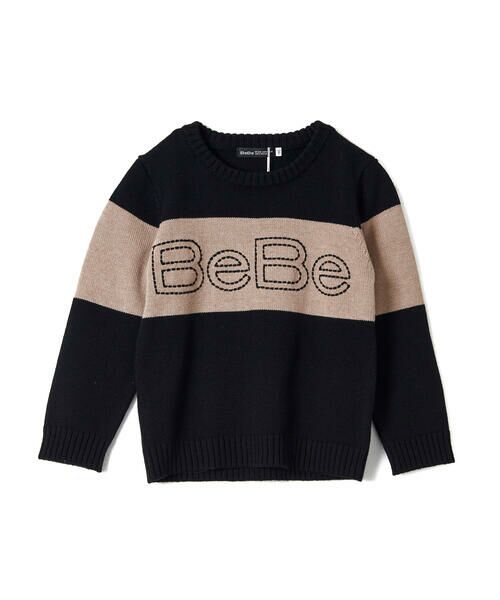 BeBe / べべ ニット・セーター | BeBe ロゴ刺繍 長袖 ニット (100~150cm) | 詳細4