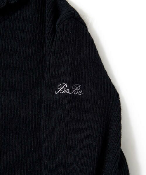 BeBe / べべ ニット・セーター | 日本製 レース リボン BeBe ロゴ刺繍  テレコ タートル ニット (80~150cm) | 詳細11
