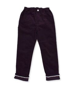 BeBe / べべ パンツ | 折り返し レース リボン ポケット ストレッチ コールテン すっきり パンツ (100~150cm)