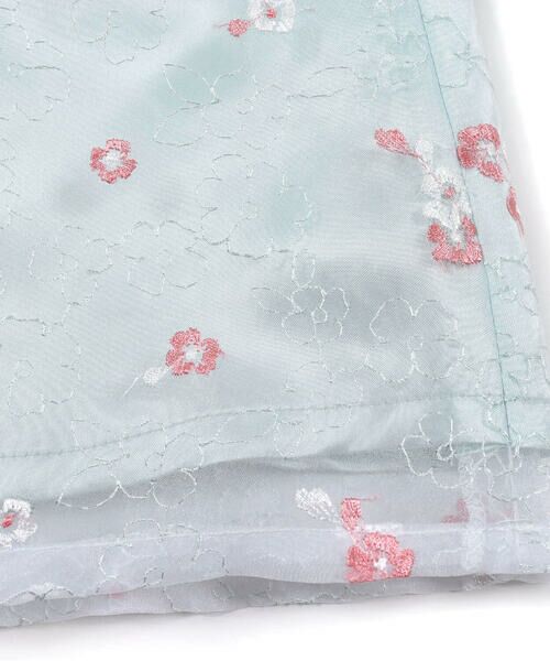 BeBe / べべ ワンピース | 日本製 フォーマル カバリエレ ・ アズーロ オーガンジー 花柄 刺繍 ワンピース (110~130cm) | 詳細18
