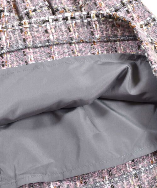 BeBe / べべ スカート | ラメ ツイード チェック ボタン ジャンパースカート (100~140cm) | 詳細11