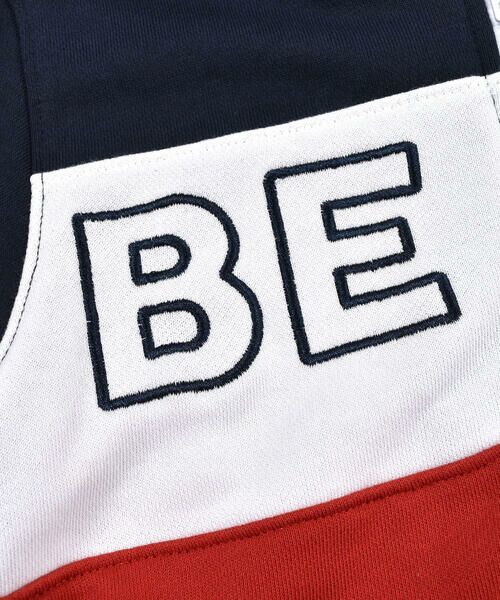 BeBe / べべ パーカー | バイカラー BeBe ロゴ 刺繍 パーカー (100~150cm) | 詳細5