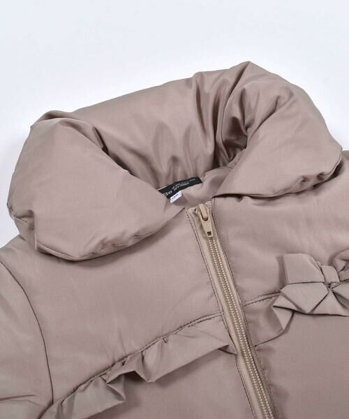 BeBe / べべ アウター | ボリューム 襟 フリル リボン 中綿 コート (90~150cm) | 詳細5